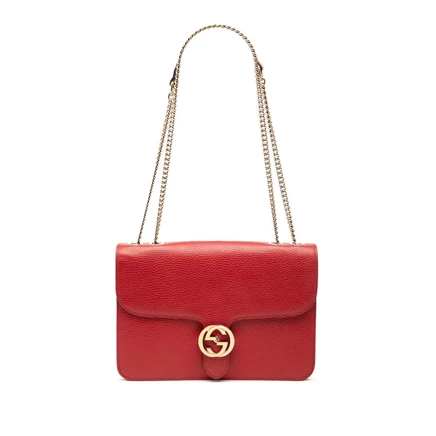 Унисекс сумка Gucci Interlocking G из кожи теленка