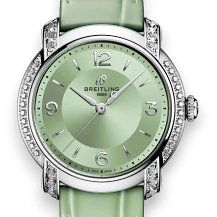 Женские часы Breitling Premier A10310671L1P1, зеленые