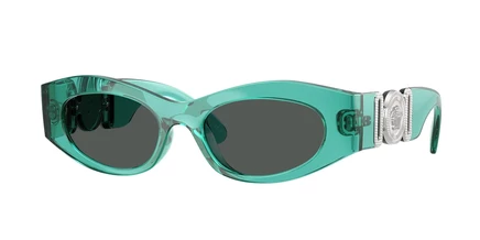 Женские очки Versace VE4480U, кошачий глаз, серо-зеленые