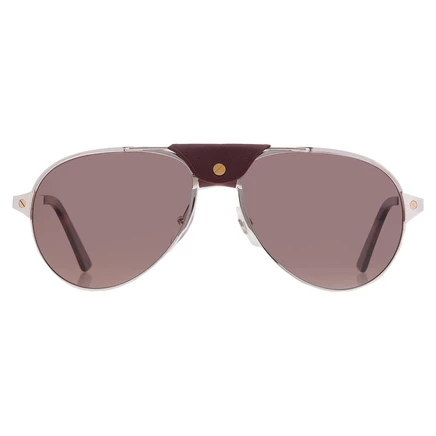 Мужские очки Cartier Santos CT0034S, серебристые