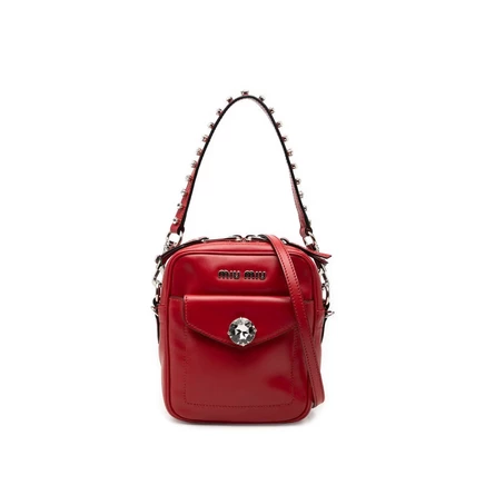 Женская сумка-камера Miu Miu Solitaire, с кристаллами