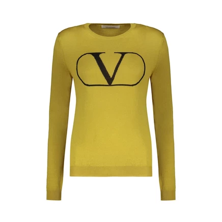 Женский свитер Valentino Garavani из шерсти, желтый