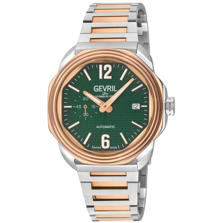 Мужские часы Gevril Roosevelt 46522B, автоподзавод, зеленые