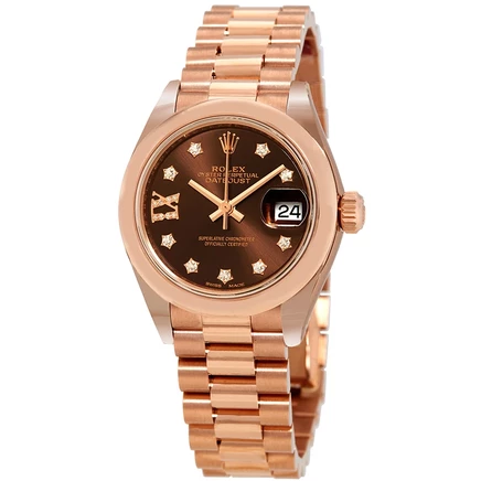 Женские часы Rolex Lady-Datejust 28 279165CHRDP, шоколад