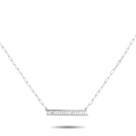 Женское колье LB Exclusive ANK 20539, белое золото 18К