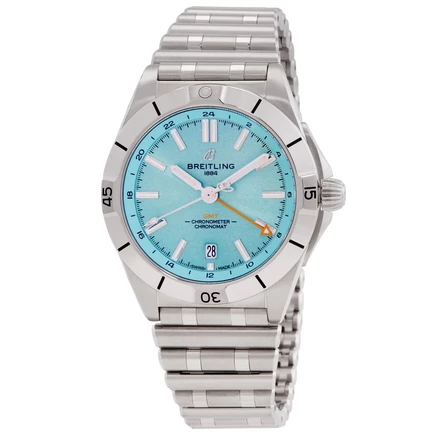 Мужские часы Breitling Chronomat GMT A32398A21L1A1, бирюзовые