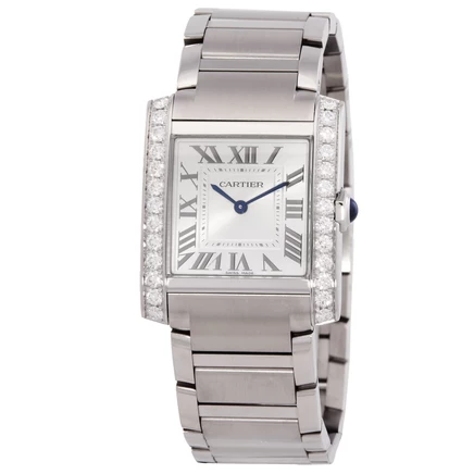 Женские часы Cartier Tank Française W4TA0028, серебристые