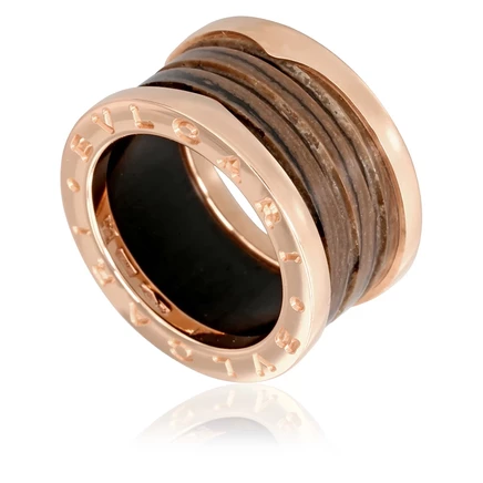Женское кольцо Bvlgari B.Zero1 из золота и мрамора