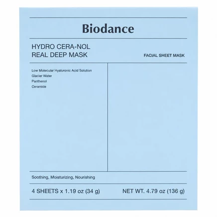 Маска для лица Biodance Hydro Cera-nol Real Deep, 4 шт.