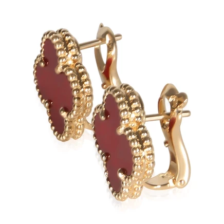 Женские серьги Van Cleef & Arpels Alhambra, сердолик