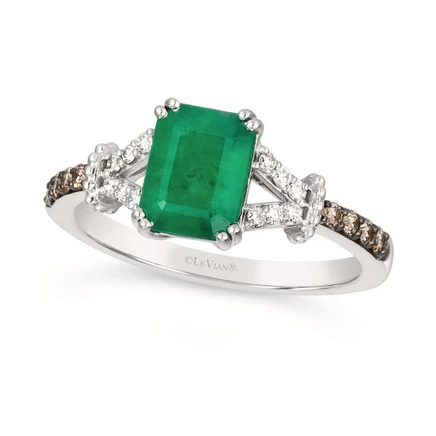 Женское кольцо Le Vian TRZL 3NEW, изумруд, белое золото 14К