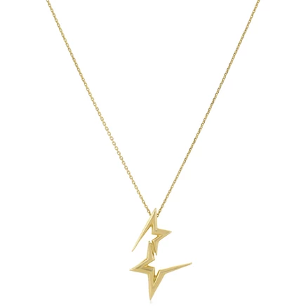 Женское колье Ferragamo Double Gancini Star, золотистое