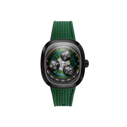 Мужские часы Nubeo Tri-Star Orbit NB-6116-03, зеленые