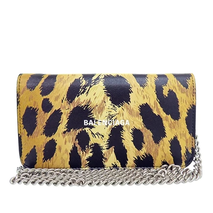 Женская сумка Balenciaga Leopard Wallet on Chain