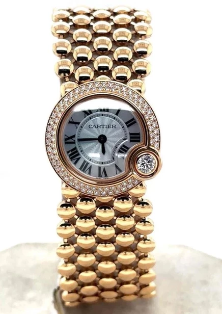 Женские часы Cartier Ballon Blanc WE902057, перламутровые