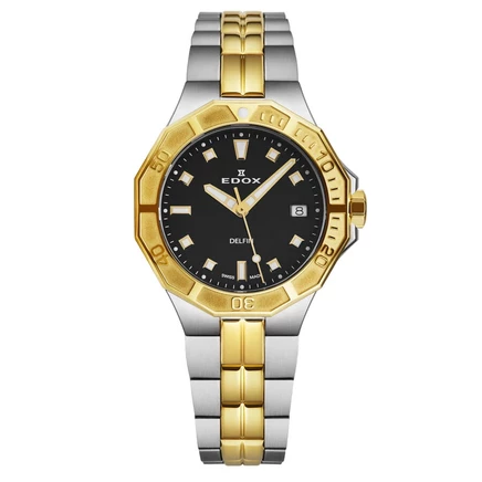 Женские часы Edox Delfin 53020-357JM-NID, черные