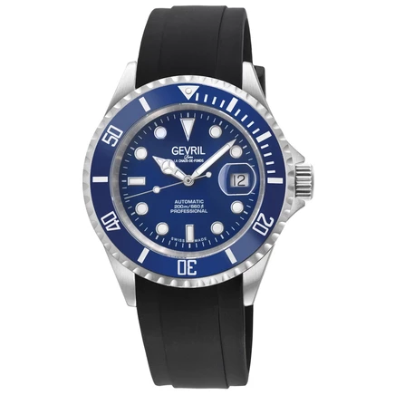 Мужские часы Gevril Wall Street 4851R, автоподзавод, синие
