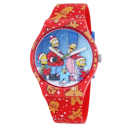 Унисекс-часы Swatch The Simpsons SUOZ361, синие