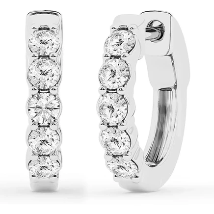 Женские серьги-кольца Brilliant Diamond, 0,5 карата