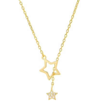 Женское колье Kylie Harper, звезды, позолота 14K