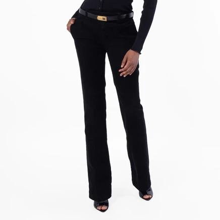 Женские брюки Saint Laurent клёш с заниженной талией