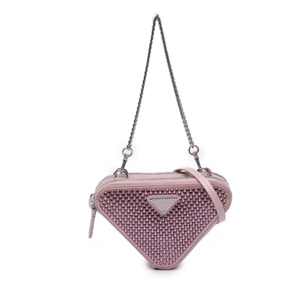 Женский мини-клатч Prada Crystal Triangle