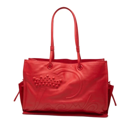 Б/у женская сумка Loewe Crown из кожи с заклепками