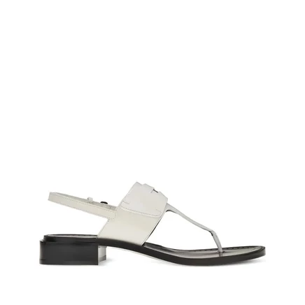 Женские босоножки Ferragamo Nya, кожаные, белые
