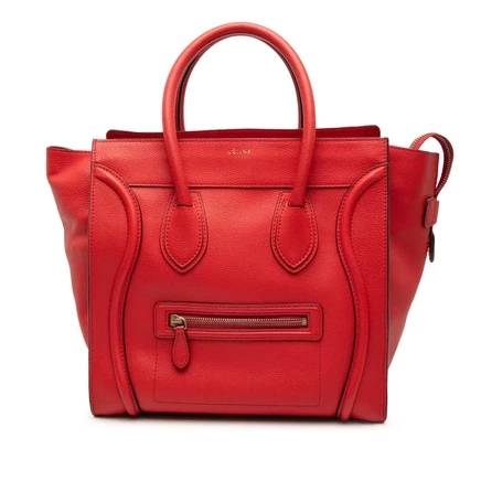 Женская сумка-тоут Celine Mini Luggage из кожи