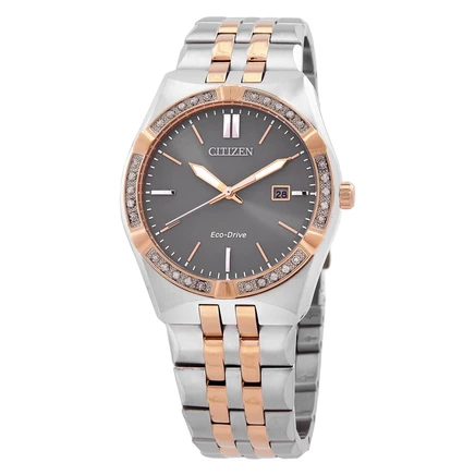 Мужские часы Citizen BM7646-55H, с бриллиантами, серые