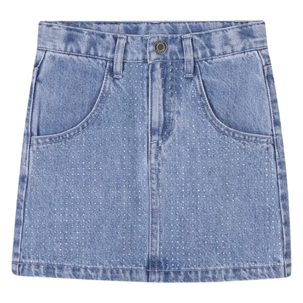Юбка для девочек Little Marc Jacobs с кристаллами, синяя