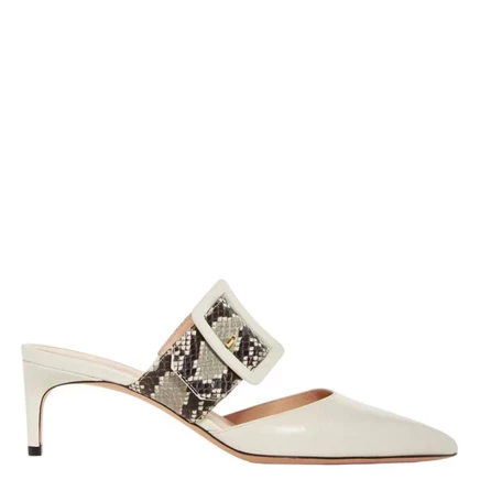 Женские мюли Bally Jemina 55, кожаные, бежевые