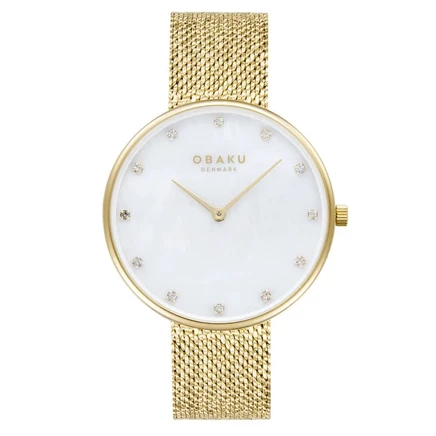 Женские часы Obaku Glans V288LXGWHG, белые