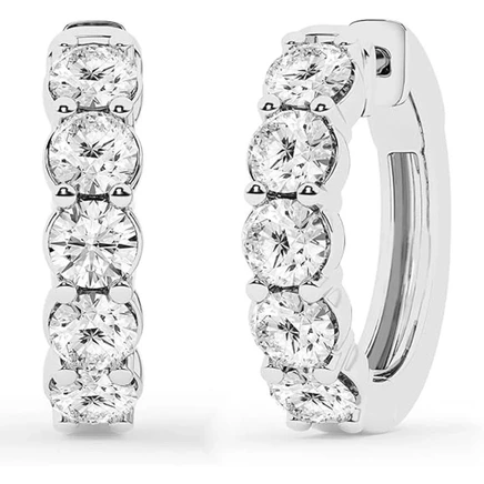 Женские серьги-кольца Brilliant Diamond, 2 карата