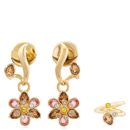 Женские серьги Swarovski Idyllia, набор из 3, разноцветные