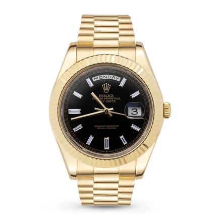 Мужские часы Rolex 228238 с бриллиантами, черные