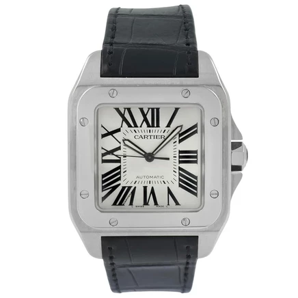 Мужские часы Cartier Santos 100 W20073X8, серебристые