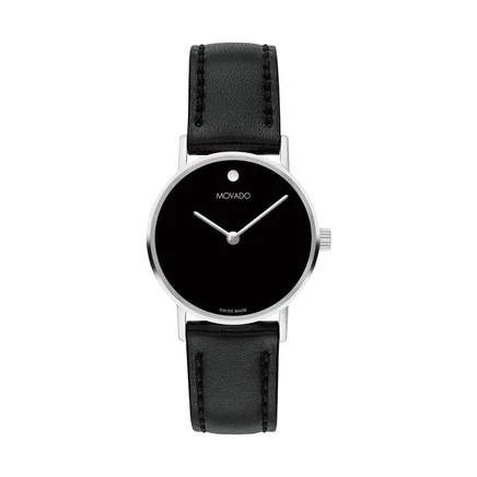 Женские часы Movado Museum 0607598, кварцевые, черные
