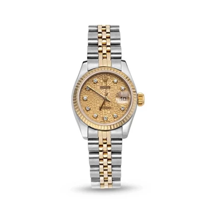 Женские часы Rolex Datejust 179173, бриллианты, шампань