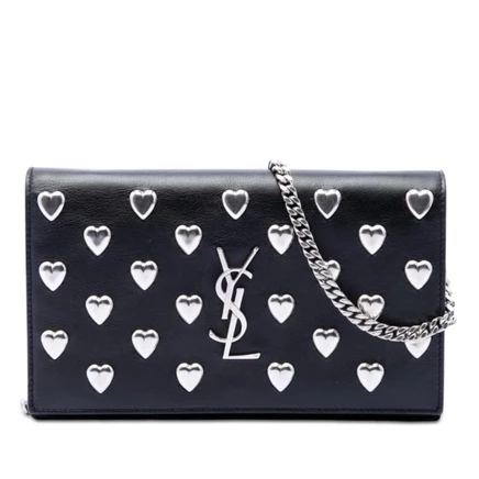 Женская сумка Saint Laurent Kate, б/у, средняя, с сердцами