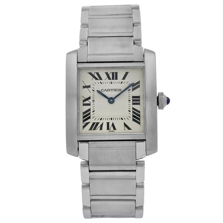 Женские часы Cartier Tank Française W51003Q3, серебристые