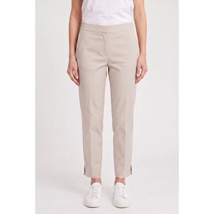 Женские брюки Brunello Cucinelli укороченные, бежевые