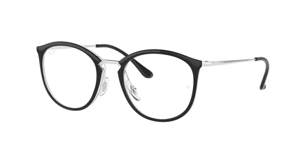 Оправа унисекс Ray Ban RX7140 49, панто, черно-прозрачная