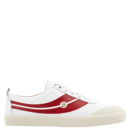 Мужские кроссовки Bally Smake кожаные, белые