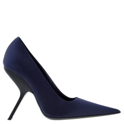Женские туфли Ferragamo Eva X5 из атласа, темно-синие