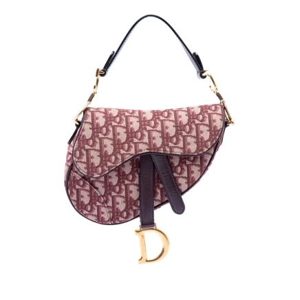 Женская сумка Dior Mini Saddle, канвас Oblique