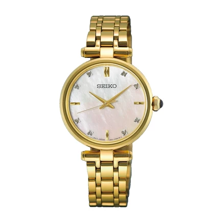 Женские часы Seiko HGH008, бриллианты, перламутр