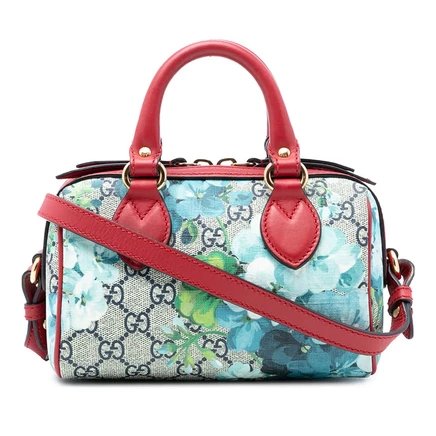 Женская сумка-бостон Gucci Mini GG Supreme Blooms