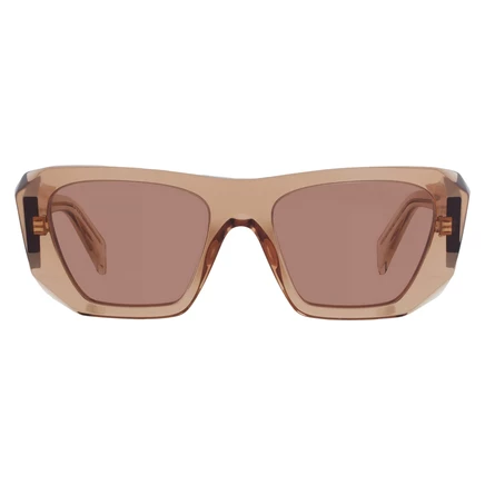 Женские кошачьи очки Prada PR B18S 53, коричневые