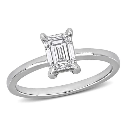 Женское помолвочное кольцо Created Forever, 1 кт, изумрудное, белое